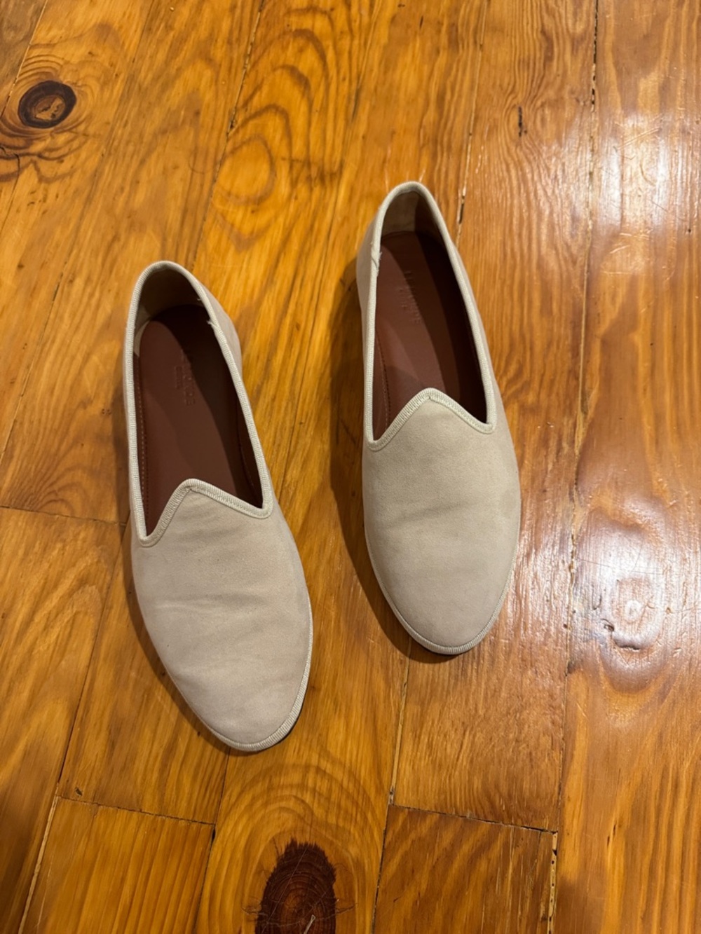 Women's Cream Slip-On Loafers with Cushioned Insole